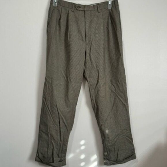 USED Men's Lauren Ralph Lauren Dress Slacks Color Brown Size 34 x 30 - Picture 1 of 1